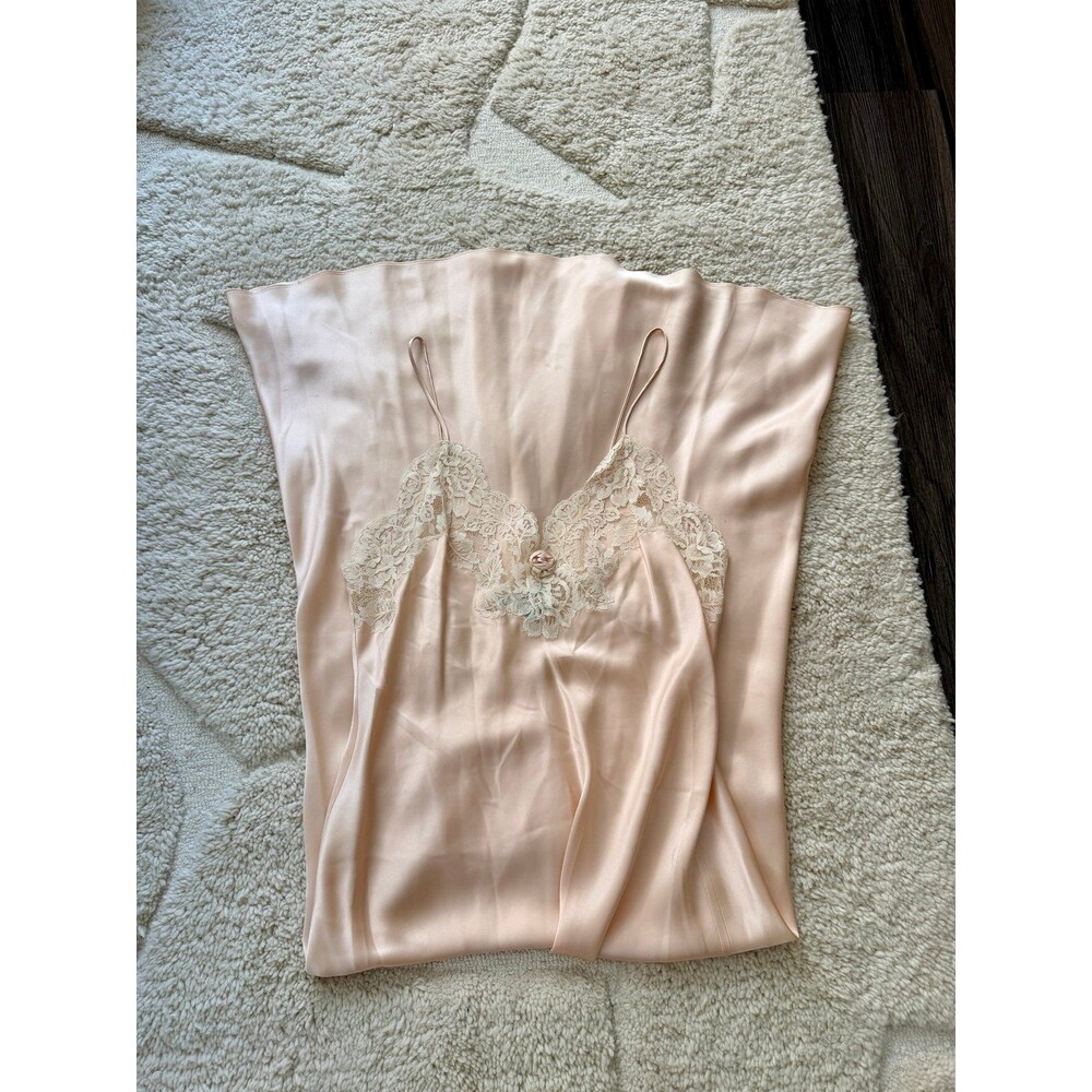 Vintage 1980s Christian Dior 'Le Connaisseur' 100% Silk Slip Dress, Blush Pink M